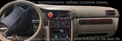 Декоративные накладки салона Volvo C70 1998-2005 полный набор, Автоматическая коробка передач