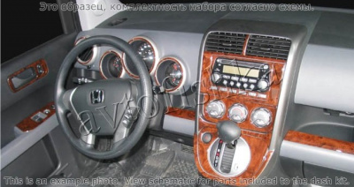 Декоративные накладки салона Honda Element 2003-2006 полный набор, ручной or Автоматическая коробка передач