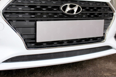 Hyundai Solaris (17–) Защита радиатора, чёрная